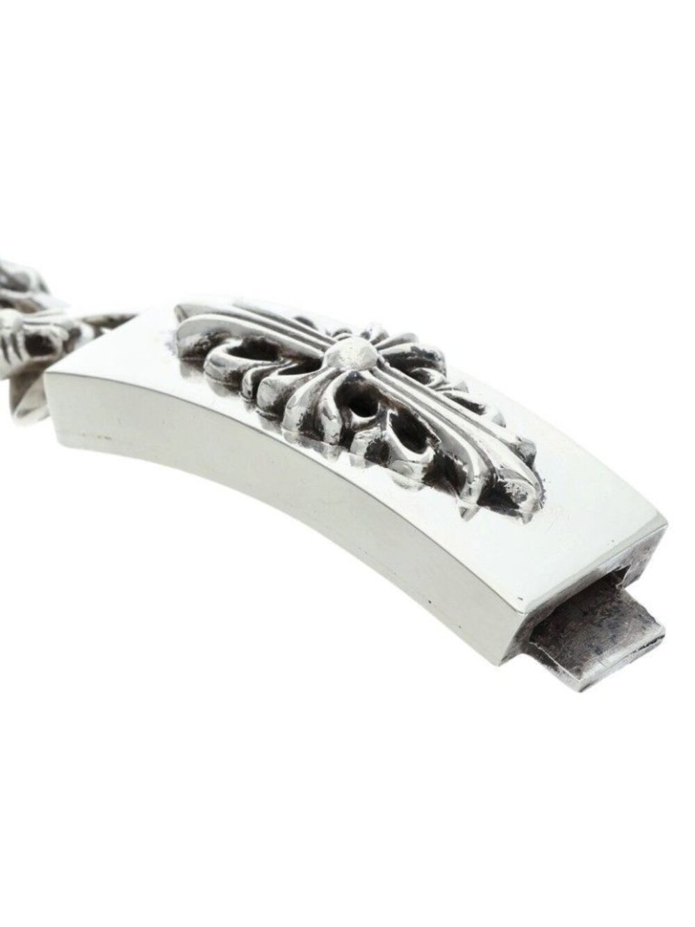 Chrome Hearts ID Floral Crs ID Fancy Silver Bracelet View 3